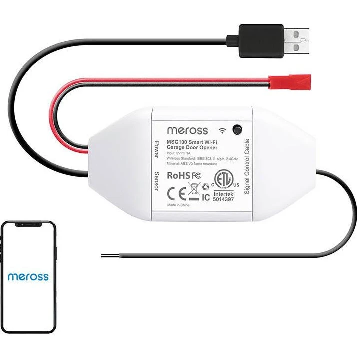 Meross MSG100HK Smart Garageport Åbner – Apple HomeKit, Google Assistant & Alexa