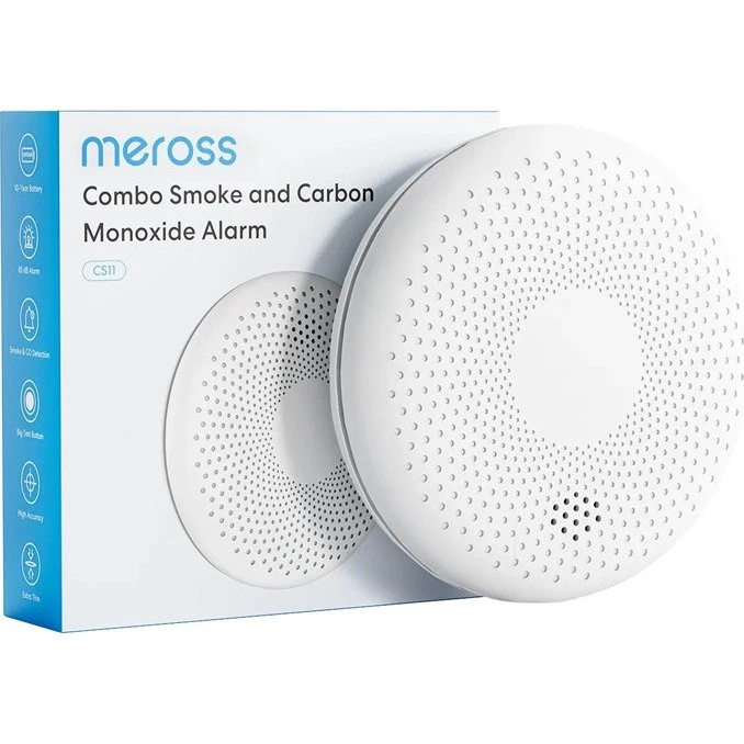 Meross CS11 Røg- og Kuliltealarm - Hvid