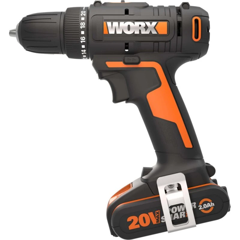 Worx WX100 Boremaskine 20V, 30Nm, 2,0Ah