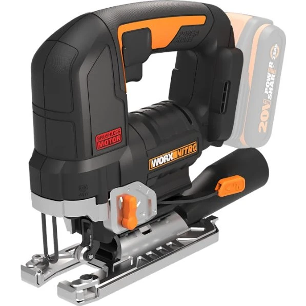 Worx WX542 20V Stiksav 26mm, Kulfri, Solo