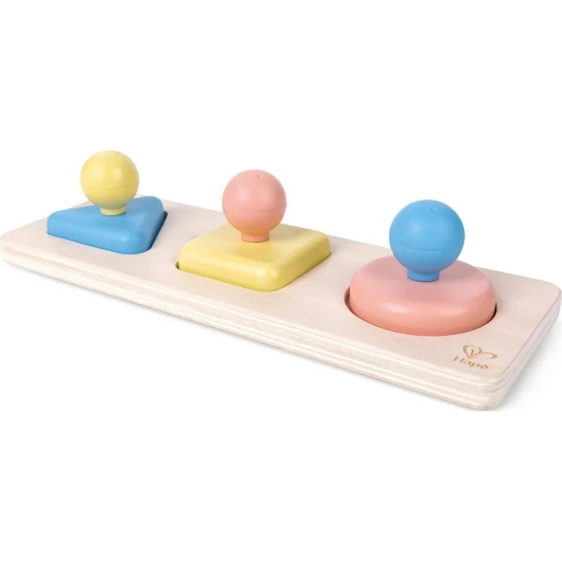 Hape Montessori Multi-Form Puslespil, 3 Brikker, 10+ Måneder