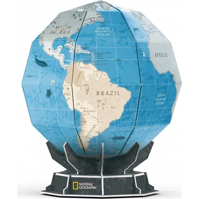 CubicFun National Geographic 3D Puslespil, 32 Brikker, Globus