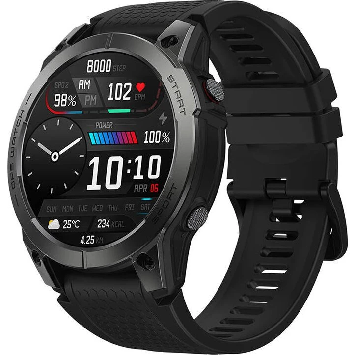 Zeblaze Stratos 3 Smartwatch 1,43" Sort