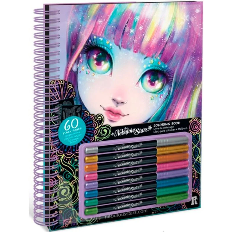 Nebulous Stars Nebulous Star Black Pages Coloring Book - Isadora