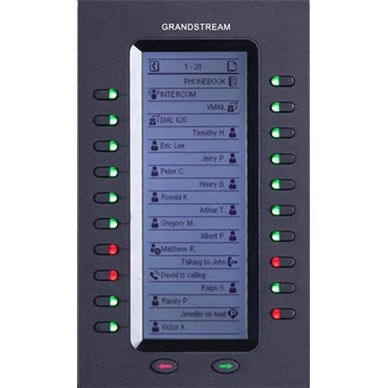 Grandstream GXP2200EXT IP-udvidelsesmodul, sort, 20 knapper