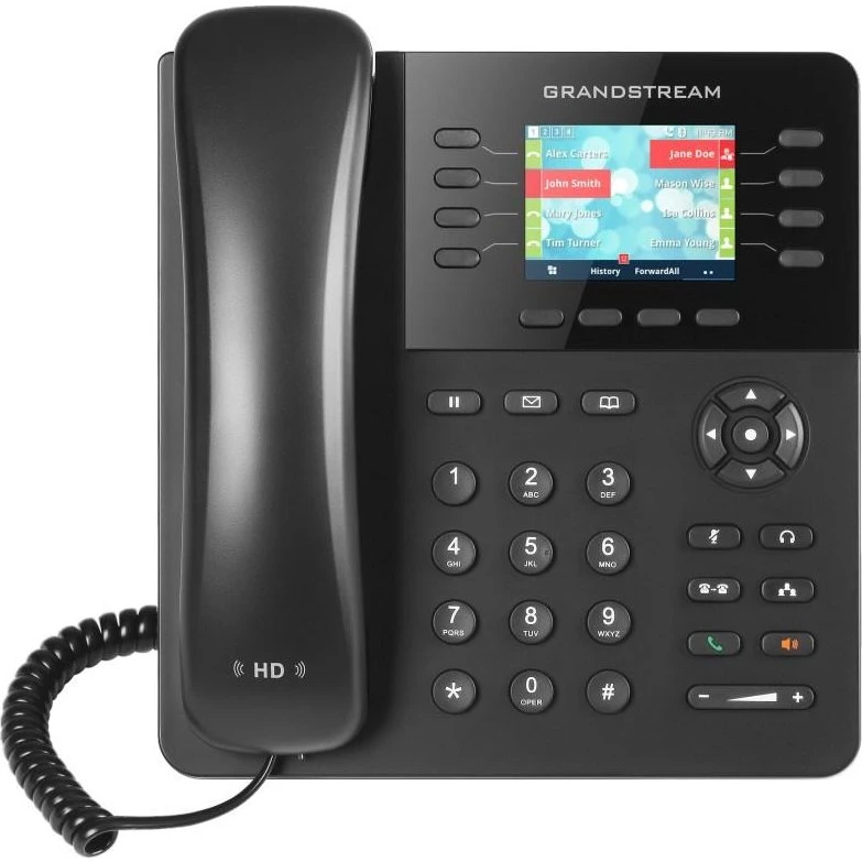 Grandstream GXP2135 IP-telefon, sort, 8 linjer, TFT-skærm