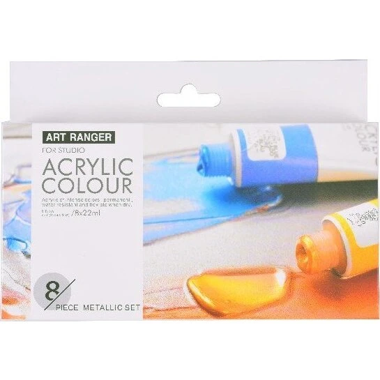 Art Ranger Metallic Akrylmaling 8x22 ml