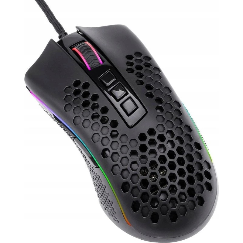 Redragon M808-RGB Storm Mus, 12400 DPI, Sort