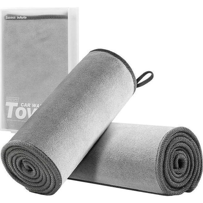 Baseus Easy Life Mikrofiberhåndklæde 40x40 cm 2 stk Grå