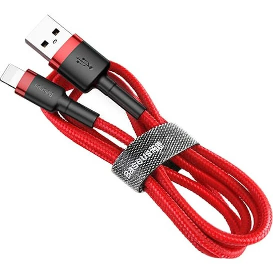 Baseus USB Lightning-kabel 0,5 m, rød, 2,4 A