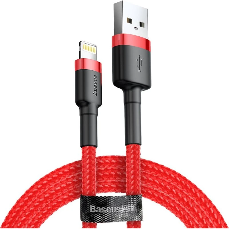 Baseus Cafule Lightning USB-A kabel 1m 2,4A (sort+rød)