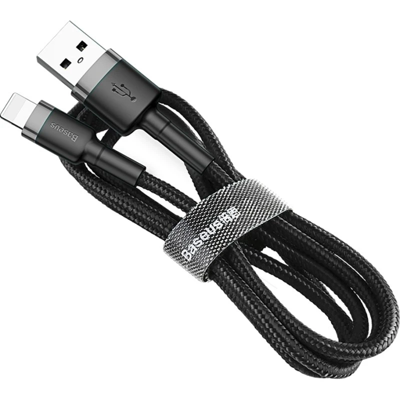 Baseus Flettet Lightning-kabel 2m, Sort