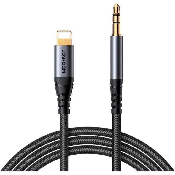 Joyroom SY-A06 3,5 mm til Lightning lydkabel 1,2 m sort