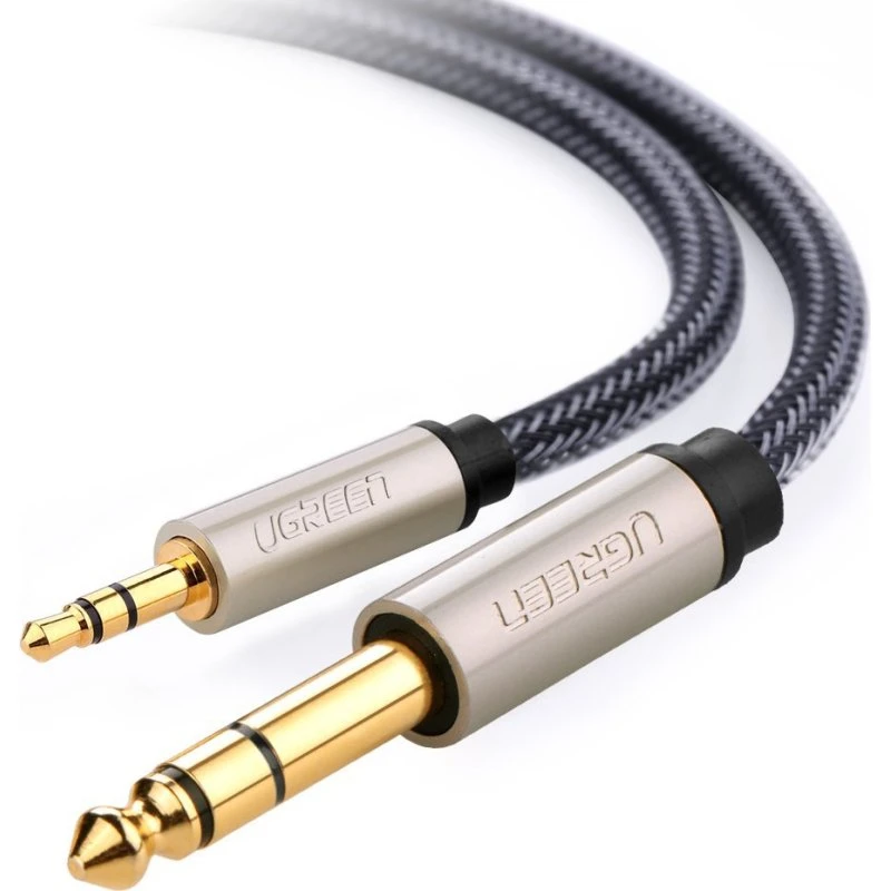 Ugreen 10625 3.5mm til 6.3mm Audiokabel, Sort, 1 m