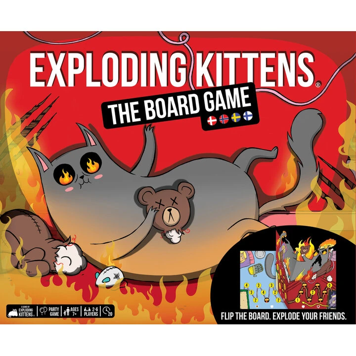 Exploding Kittens The Board Game Nordic – brætspil (2-6 spillere)