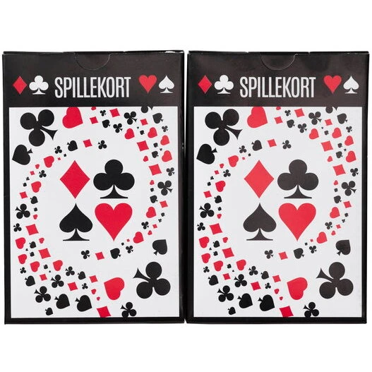 Spillekort 2-pak – klassisk sæt 52 kort + 4 jokere