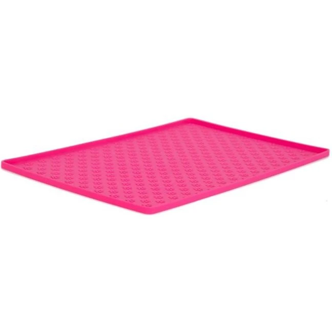 Paw Pink foderunderlag i silikone, rosa Large 48 x 30 cm