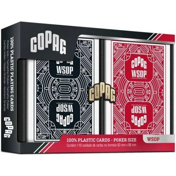 Copag WSOP Jumbo Index Double 2-pak plastkort 63x88 mm