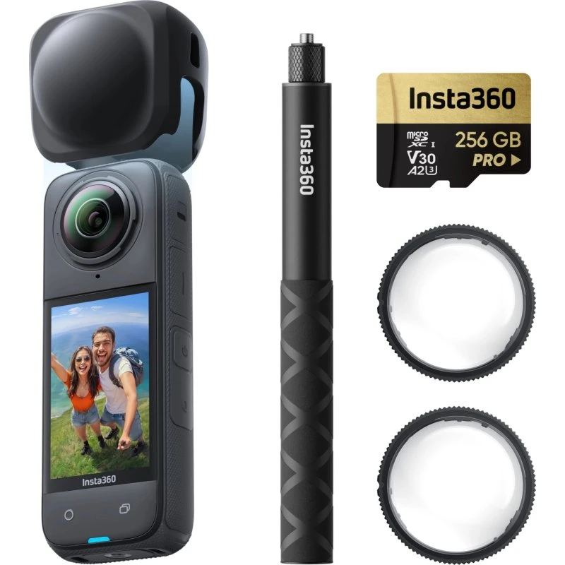 Insta360 X4 Explorer Bundle – 8K Actionkamera med Selfie Stick