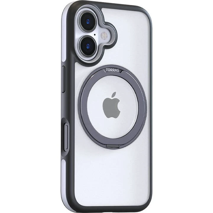 Torras Ostand R Fusion Case til iPhone 16, Sort