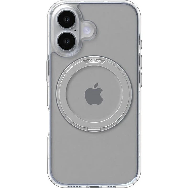 Torras Ostand Pro Transparent Etui til iPhone 16 Plus
