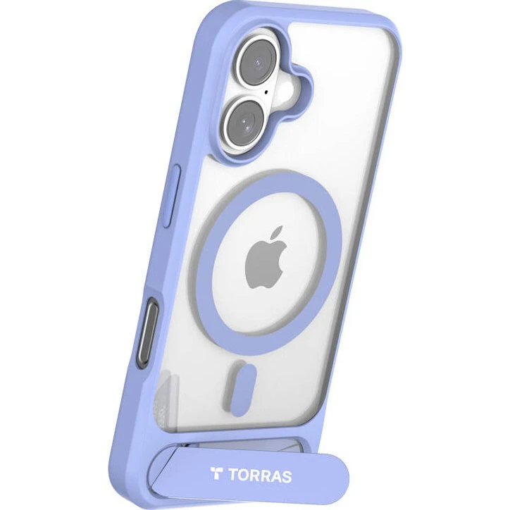 Torras Pstand Series Case til iPhone 16, Blå