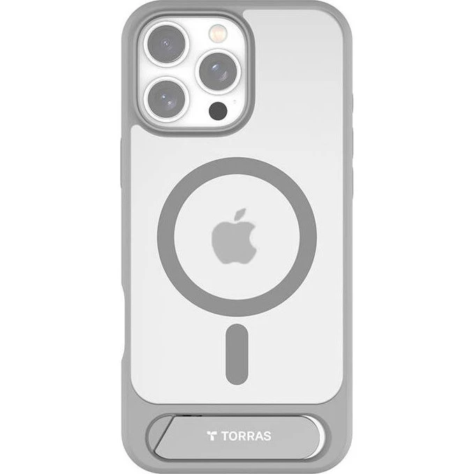 Torras Pstand Series Case til iPhone 16 Pro Max, grå