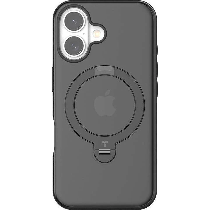 Torras Ostand Spin Cover til iPhone 16 Plus, Sort