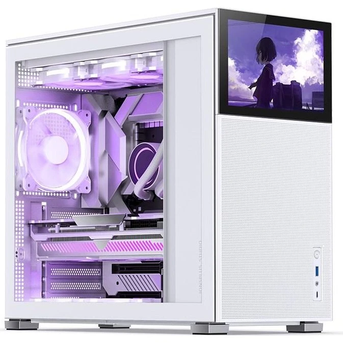Jonsbo D41 Mesh Screen Hvid Miditower - ATX, med hærdet glas
