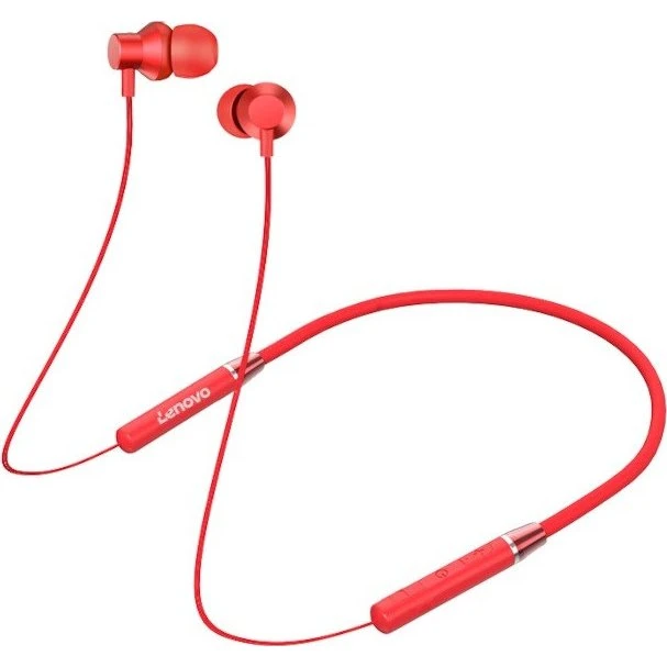 Lenovo HE05 Bluetooth Hovedtelefoner, Rød, IPX5 Vandtæt