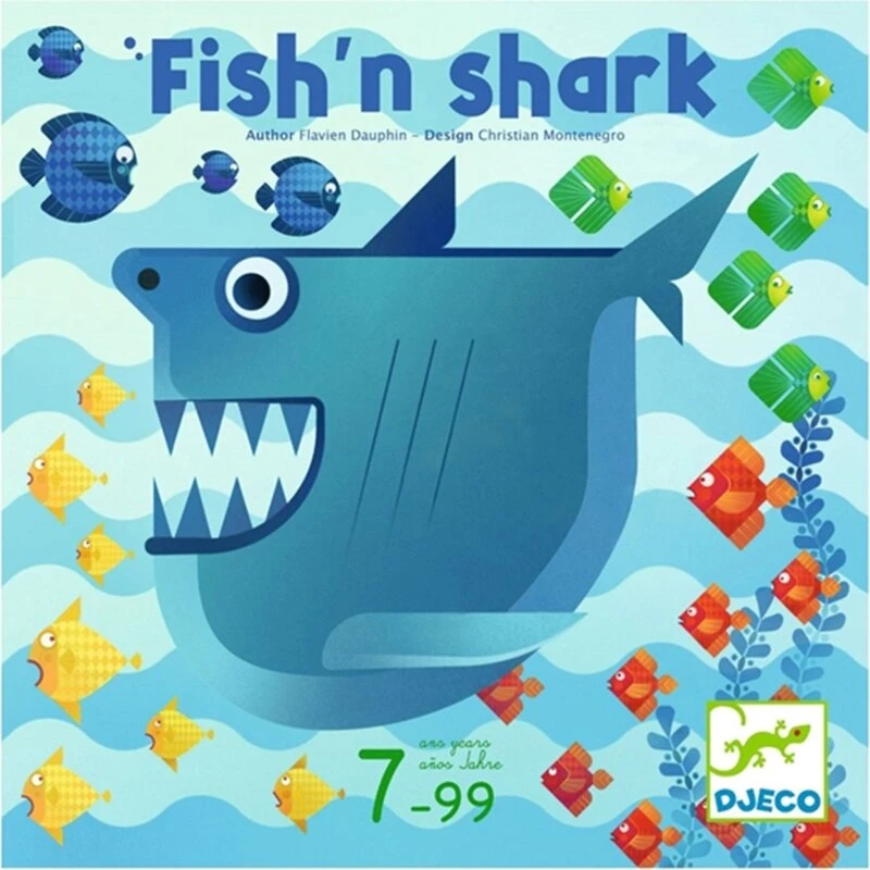 Djeco Fish'n Shark brætspil – familiespil fra 7 år