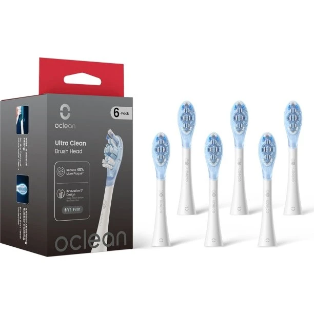 Oclean Ultra Clean Børstehoveder 6-Pak Hvid