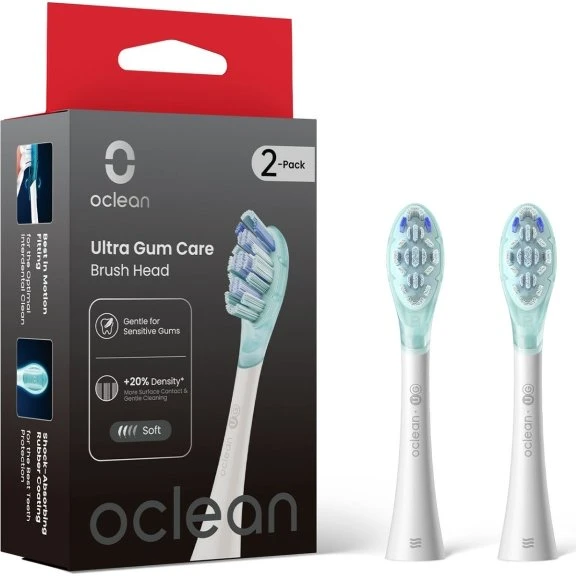 Oclean Ultra Gum Care Børstehoveder 2-Pak Hvid
