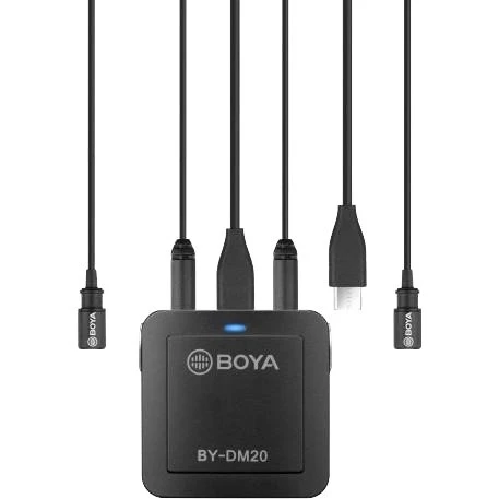 Boya BY-DM20 Dobbeltkanals mikrofon med USB-C, sort