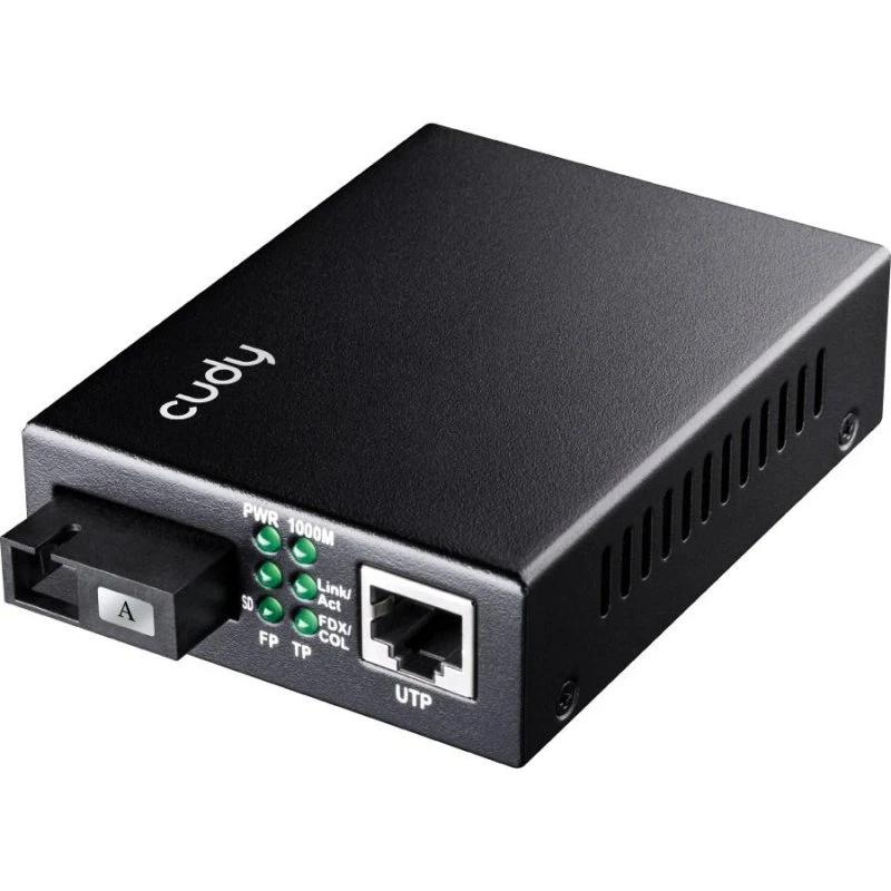 Cudy MC100GSB-40A Gigabit Mediekonverter, Sort, 40 km