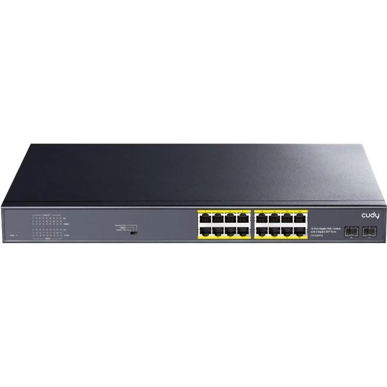 Cudy GS1020PS2 16-port Gigabit PoE-switch, 200 W, sort