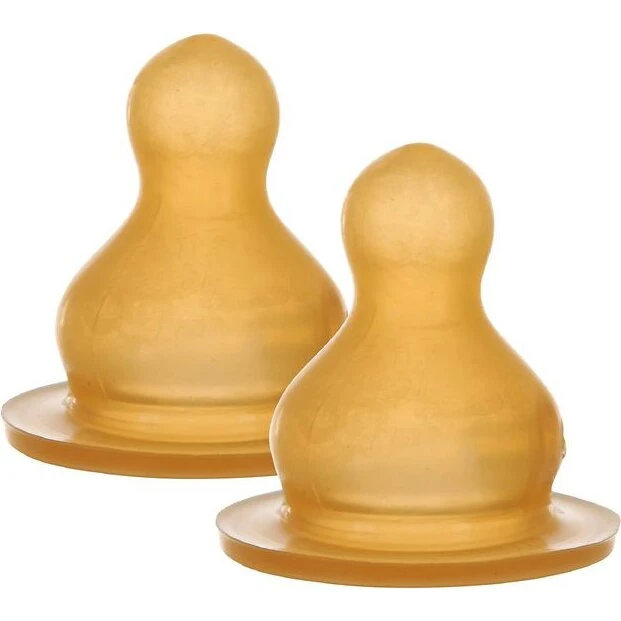 HEVEA Standard Neck flaskesutter 2-pak (naturgummi, anti-kolik)