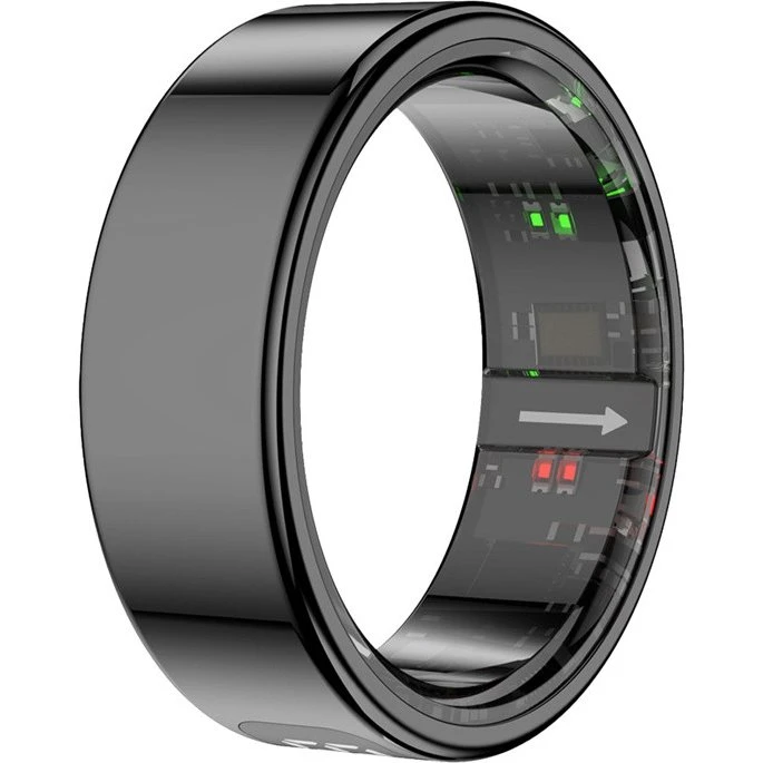 Colmi R12 Smartring, 20,8 mm, Størrelse 11, Sort, 1ATM Vandtæt