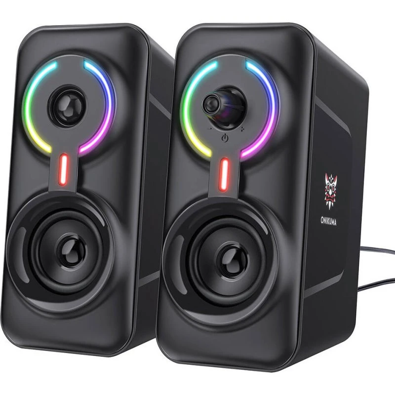 Onikuma L6 Gaming Højtaler med Bluetooth 5.0, 10W, RGB-Belysning - Sort