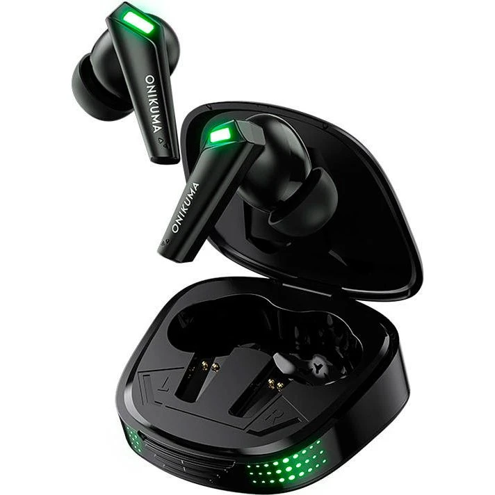 Onikuma T308 TWS Hovedtelefoner, Sort, 6 timer batteri