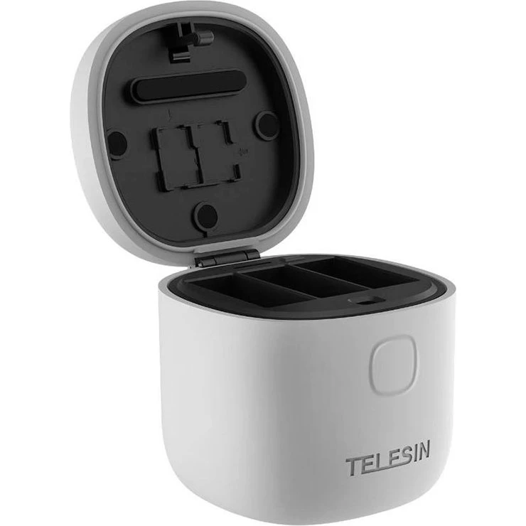 Telesin 3-Slot Vandtæt Batterioplader til GoPro Hero 9/10/11/12