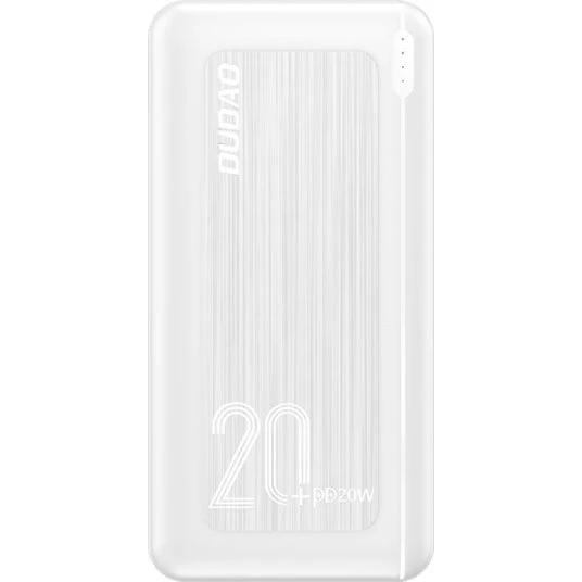 Dudao K12PQ+ 20000mAh 20W Powerbank Hvid