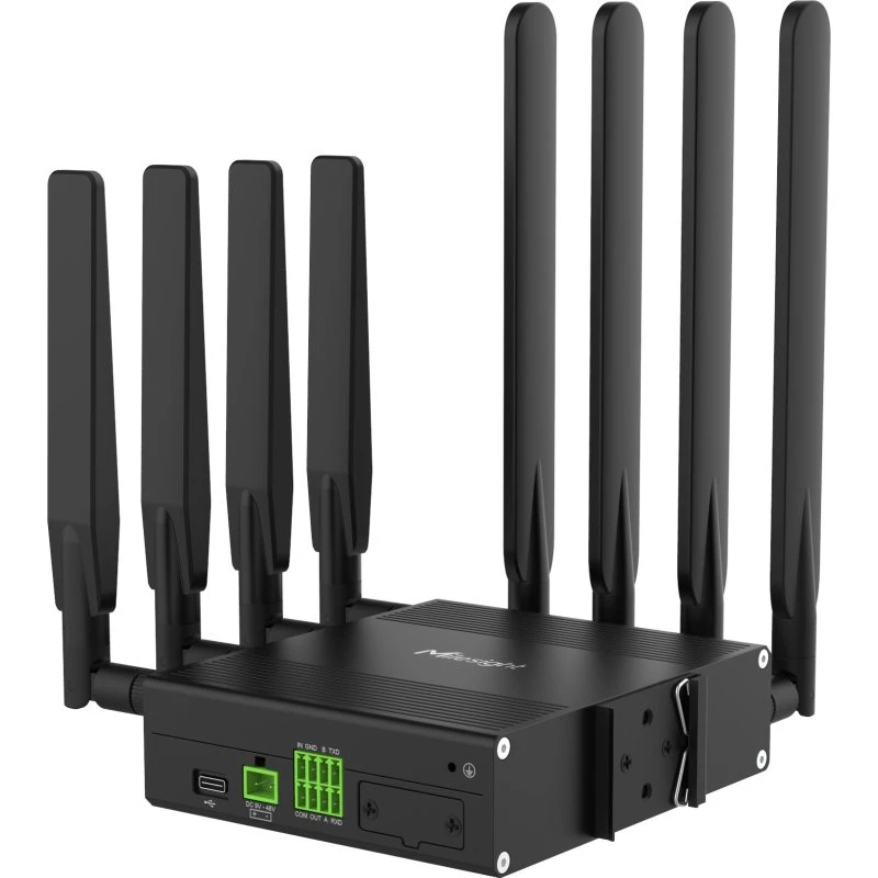 Milesight UR75 5G Industrial Router – 5x Gigabit LAN, Dual SIM, Wi-Fi 6, PoE, GPS, Sort