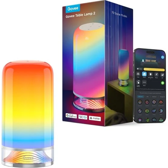 Govee H6022 Intelligent Bordlampe Wi-Fi/Bluetooth, Hvid