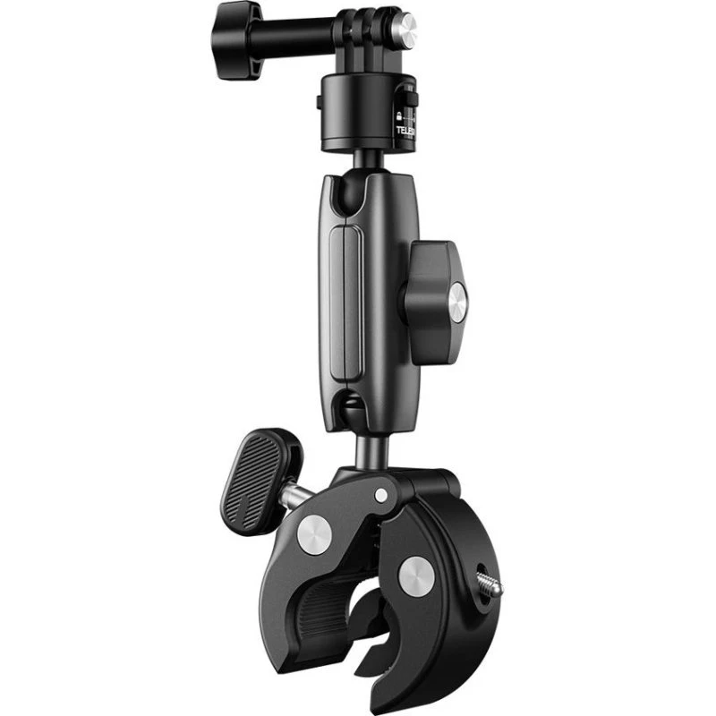 TELESIN Crab Clamp Mount 360°, 1/4" Skrue, Sort