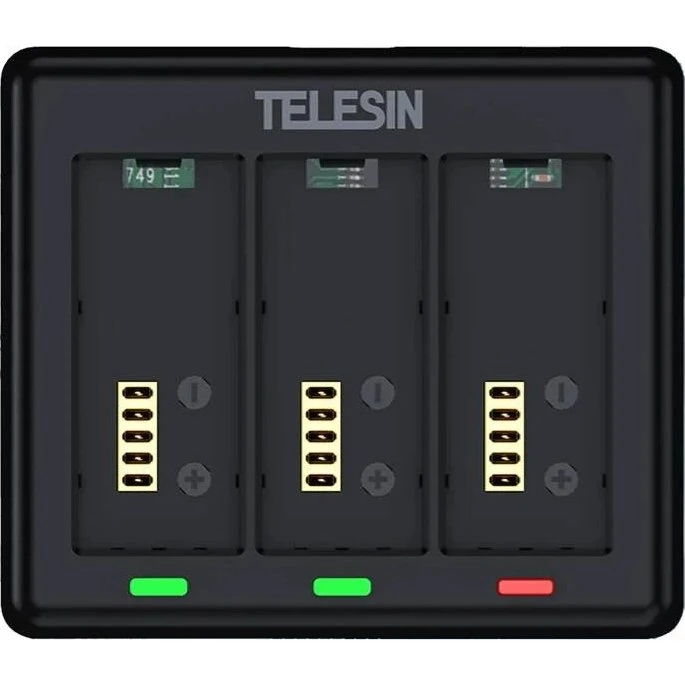 Telesin S0-BCG-12-TGP 3-slot USB-C batterioplader til GoPro Hero 13