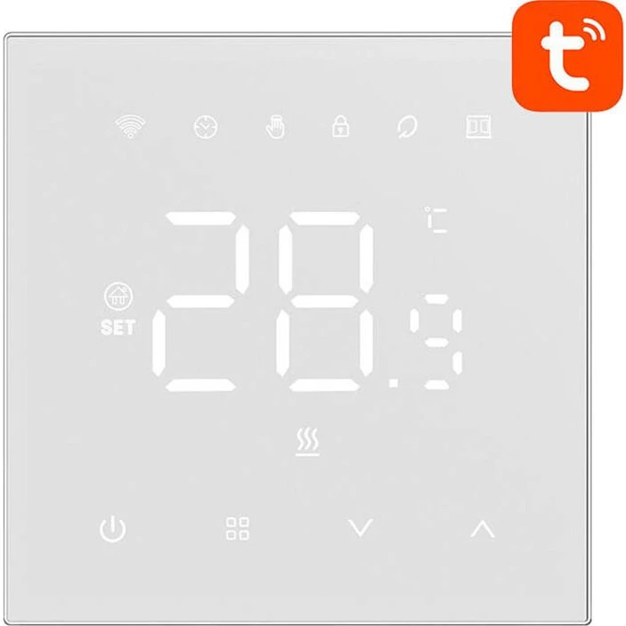Avatto WT410-BH-3A-W WiFi Smart Termostat, Hvid