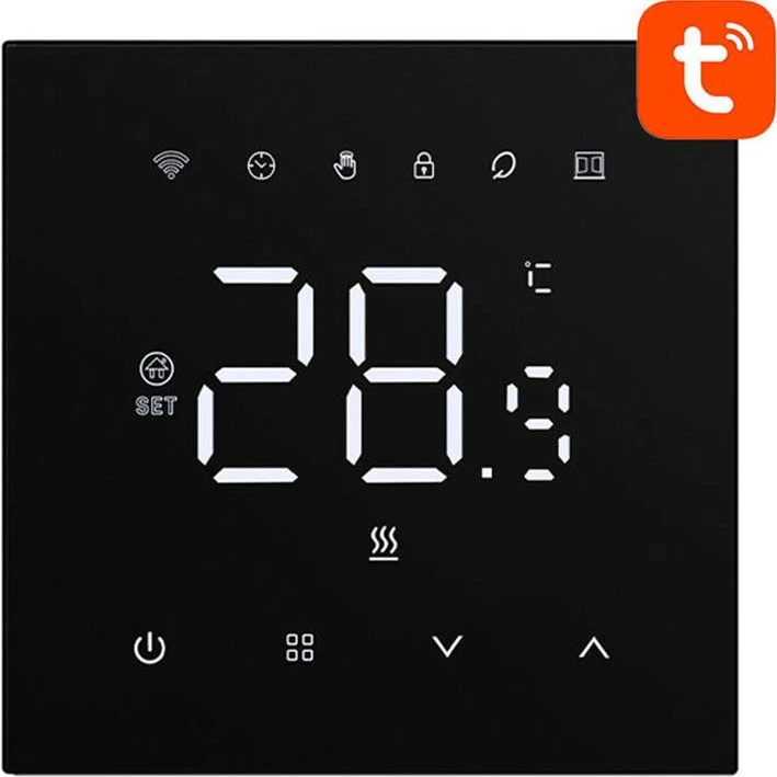Avatto WT410-BH-3A-B WiFi Smart Termostat, Sort