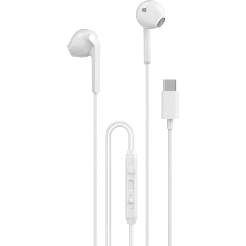 Dudao X3C USB-C In-Ear Hovedtelefoner, Hvid, 1,2 m