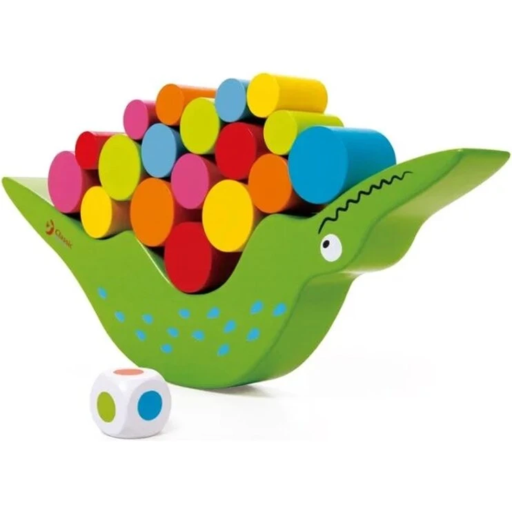 Classic World Krokodille balancespil i træ, 20 dele